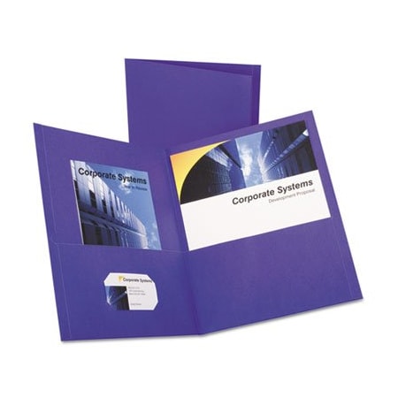 Tops Business Forms Oxford, Twin-Pocket Folder, Embossed Leather Grain Paper, Purple, 25PK 57514